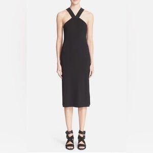 rag & bone Rachel Rib Knit Halter‎ Dress in Black - 12 NWT